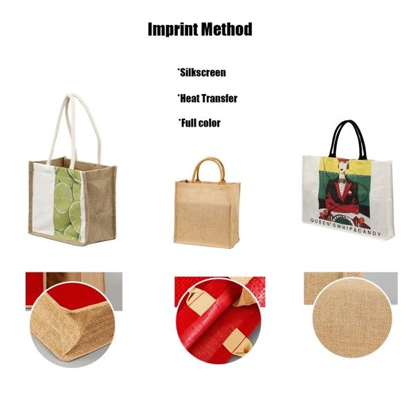 Jute/Burlap Handles Gift Shopping Bag