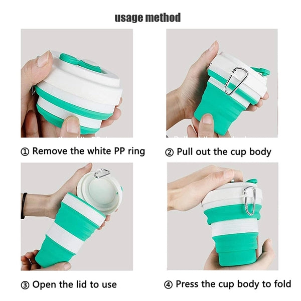 Collapsible Travel Cup Silicone Folding Sport Bottle