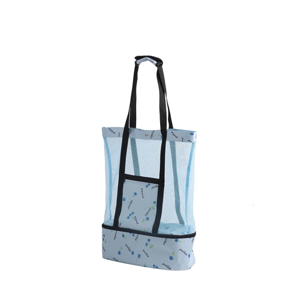 Mesh Beach Bag Tote with Insulated Cooler