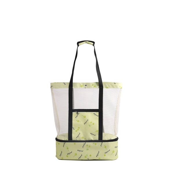 Mesh Beach Bag Tote with Insulated Cooler