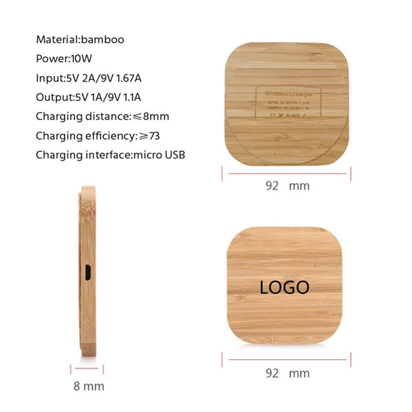 Bamboo Cell Phone Wireless Charger