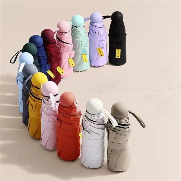 Anti-UV mini foldable capsule umbrella
