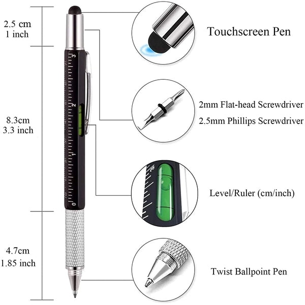 6 In 1 Stylus Ballpoint Pen