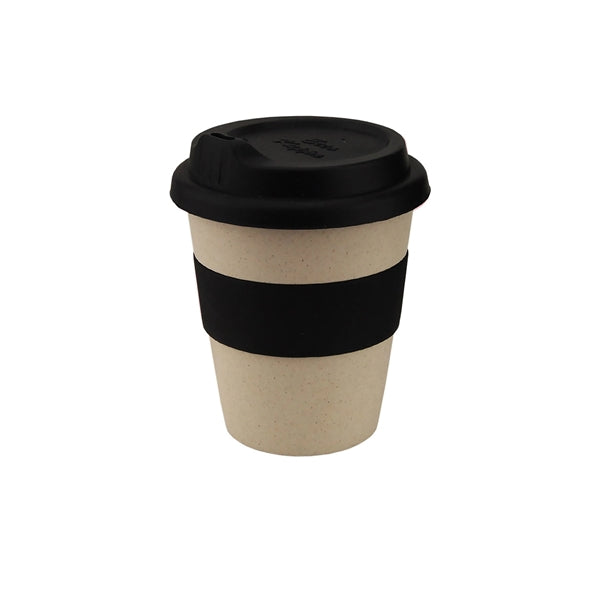 Eco-Friendly 8 oz Bamboo Fiber Coffee Cup W/Lid