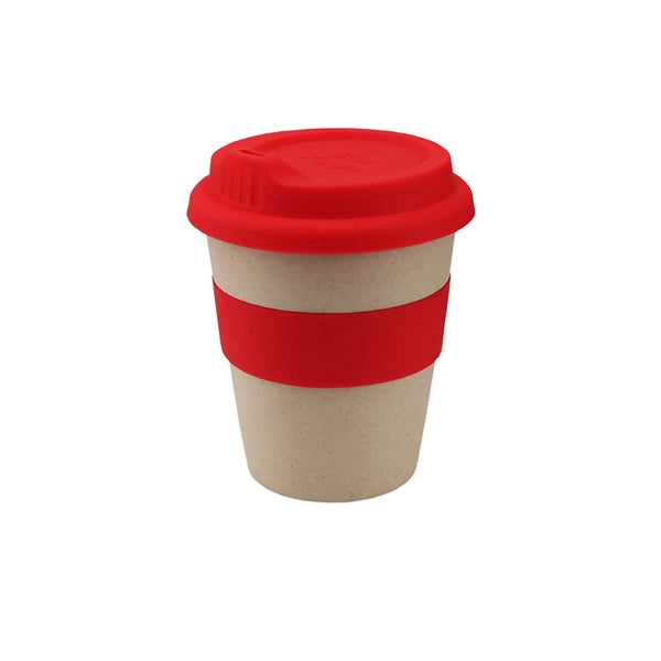 Eco-Friendly 8 oz Bamboo Fiber Coffee Cup W/Lid