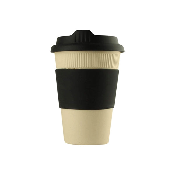 Eco-Friendly 12 oz Bamboo Fiber Coffee Cup W/Lid