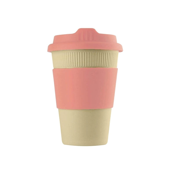 Eco-Friendly 12 oz Bamboo Fiber Coffee Cup W/Lid