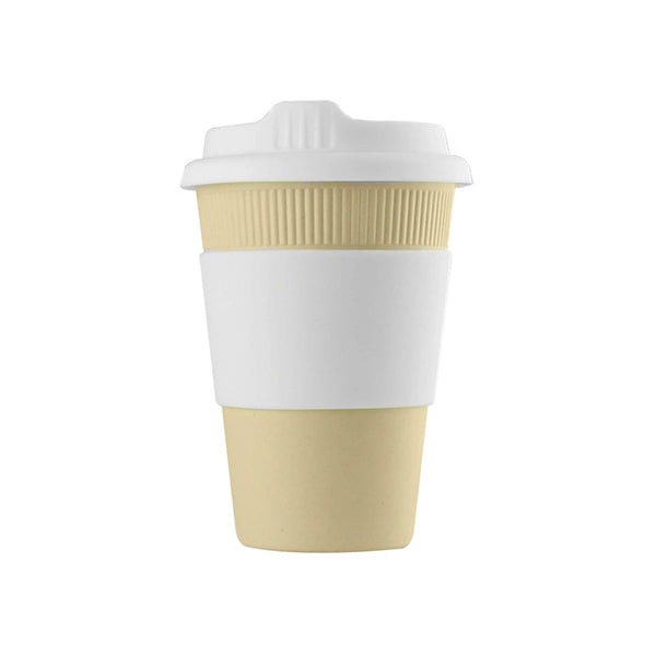 Eco-Friendly 12 oz Bamboo Fiber Coffee Cup W/Lid