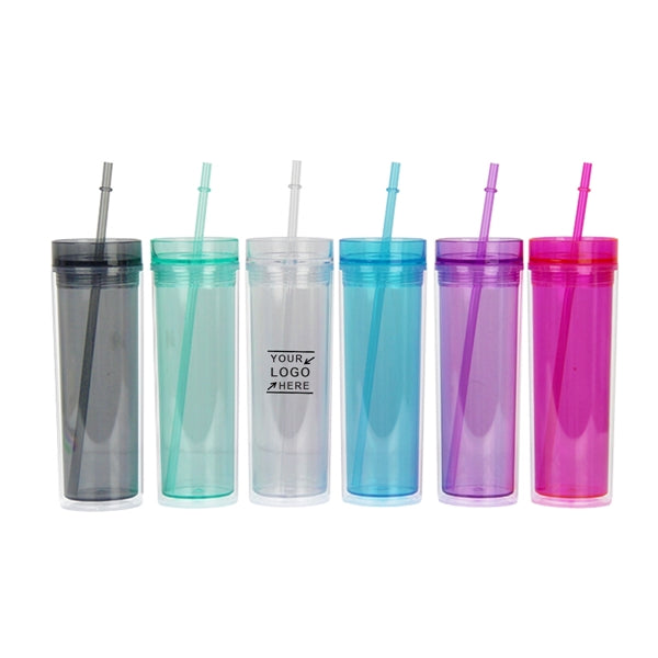 16oz Double Wall Clear Plastic Tumblers