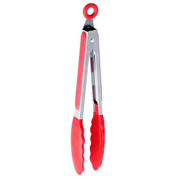Stainless Steel Locking Kitchen Tongs With Silicone Tips Set
