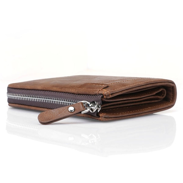 Leather Zipper Wallet