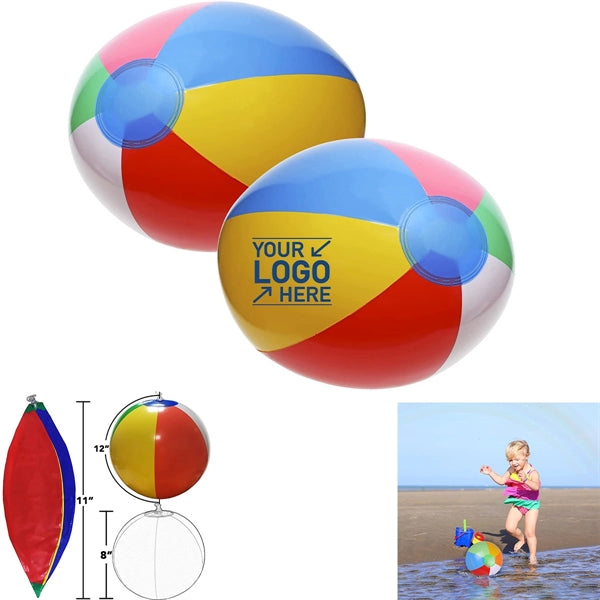 Inflatable Classic Rainbow Color 12 Inch Beach Balls