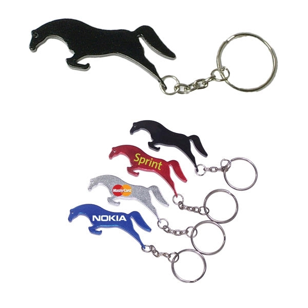 Horse shape bottle opener keychain