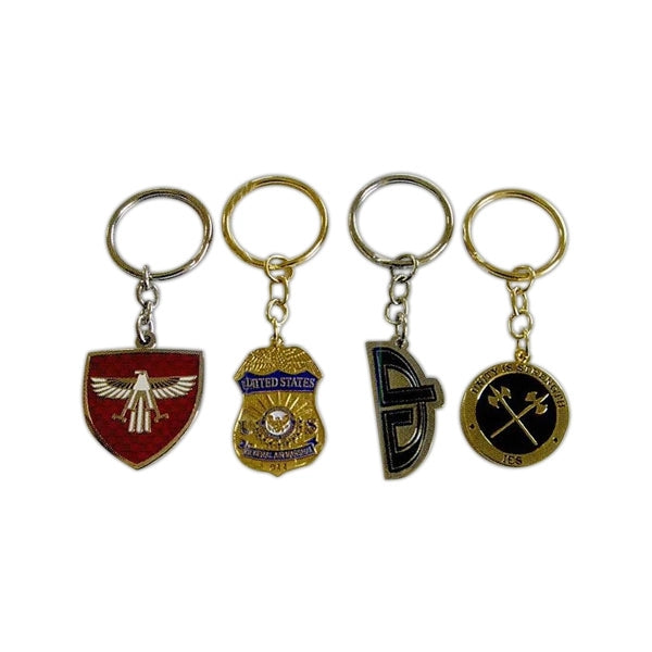 1.25 inch Custom Die Struck Iron Key Chain