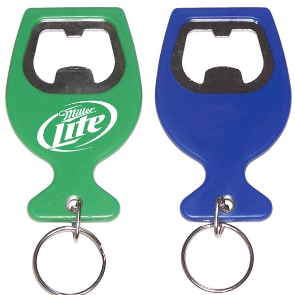 Wine cup shape bottle opener key chain