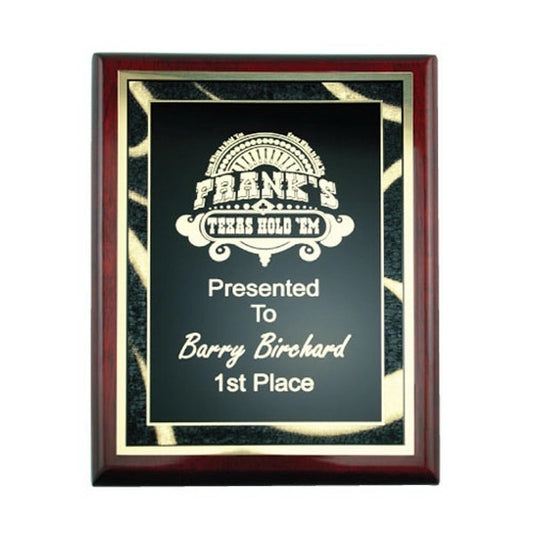 Rosewood Piano Finish Plaque