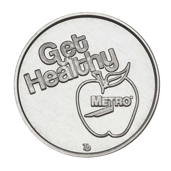 Aluminum coin - natural silver color
