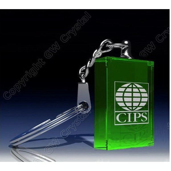 Thin Square Crystal Keychains