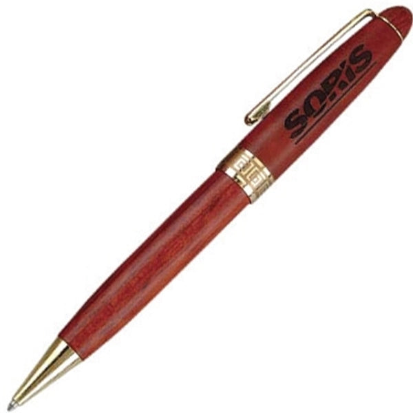 Wood Twist Action Ballpoint Pen