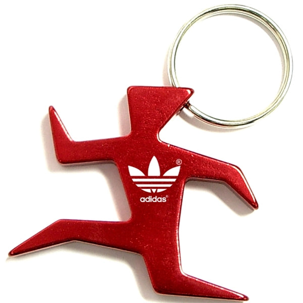 Runner shape bottle opener key chain