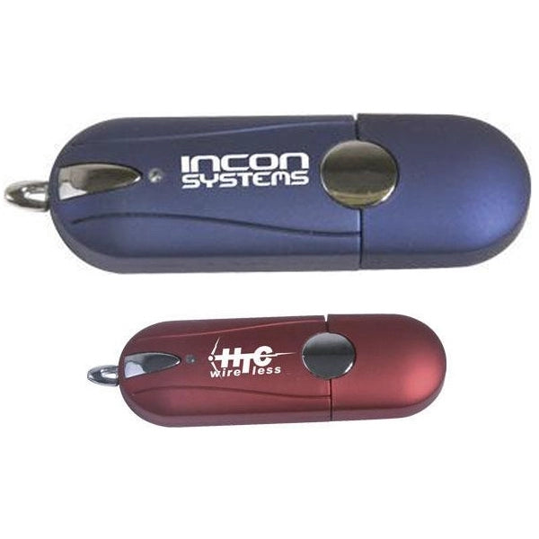 Color USB flash drive with built-in keychain loop