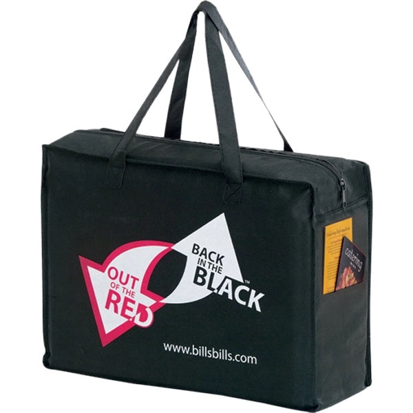 Non-Woven Large Zipper Tote - Screen Print