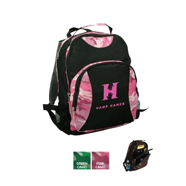 Kids camo double backpack