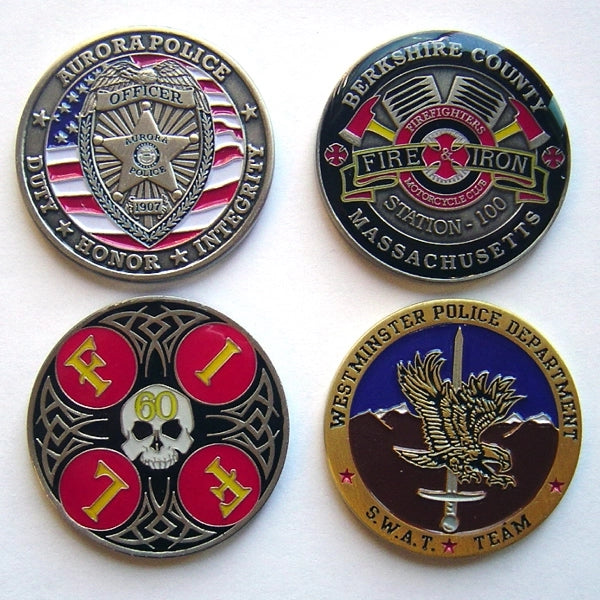 1.75 inch Die Struck Iron Challenge Coin