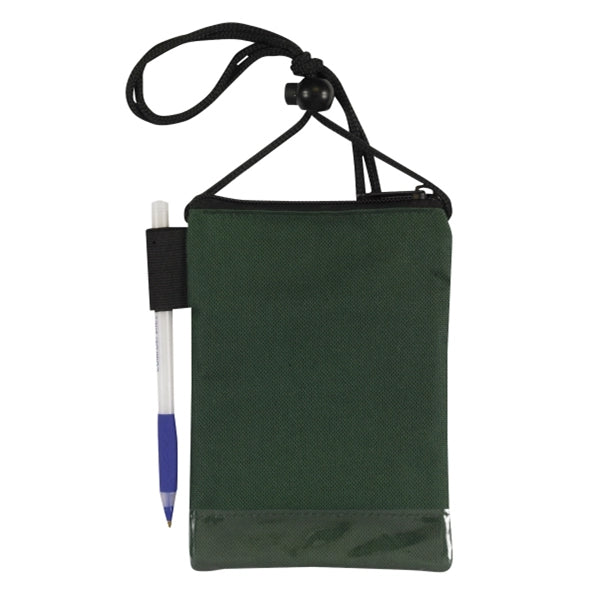 Dual Zipper Pocket Badge Holder/Passport Pouch