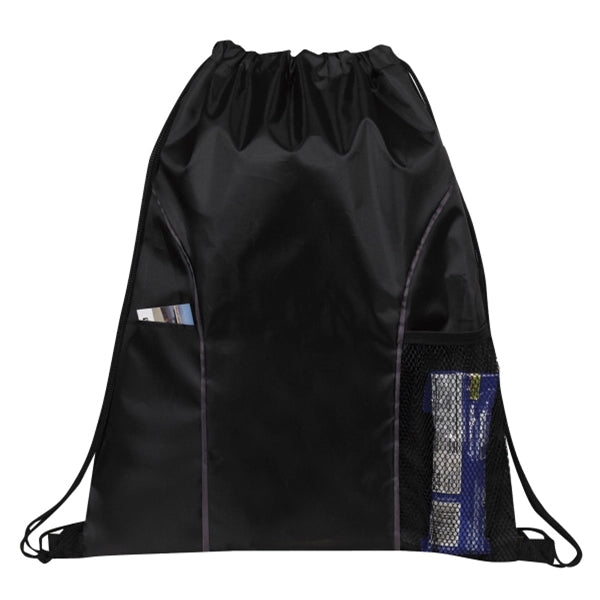 Dual Pocket Drawstring Backpack