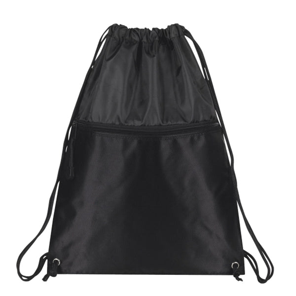 Drawcord Backpack With Zipper Pocket