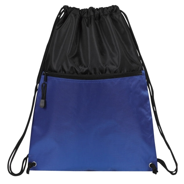 Drawcord Backpack With Zipper Pocket