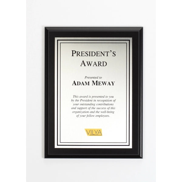 Wood Panel/Metal Plate Companion Wall Award
