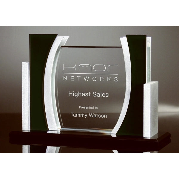 Arched Accent Brackets Award - Laser Etched