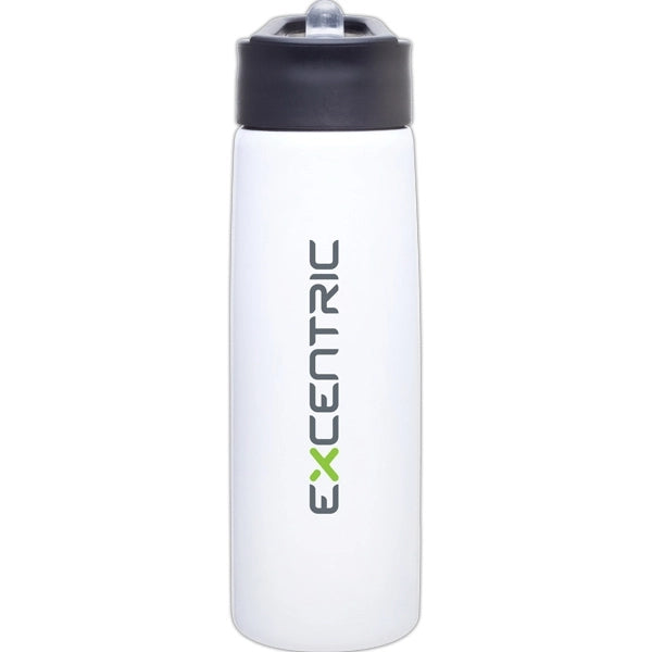 24 oz h2go Hydra Stainless Water Bottle w/Straw