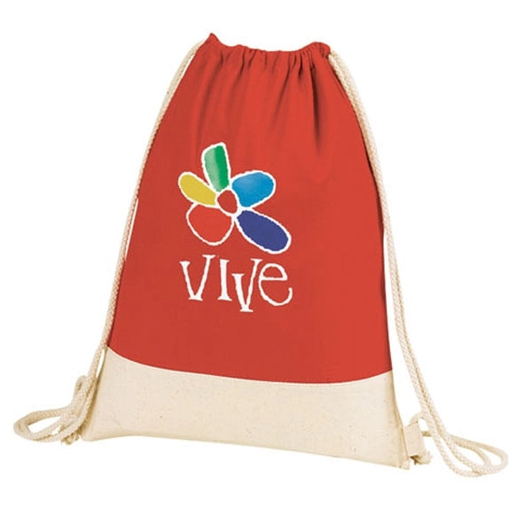 Go Green Canvas Drawstring Duffel Bag