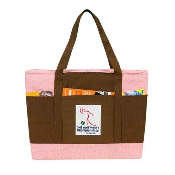 Jute & Canvas Shopping Tote Bag
