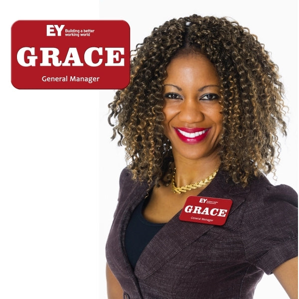 TopLine Hard Plastic Name Tag