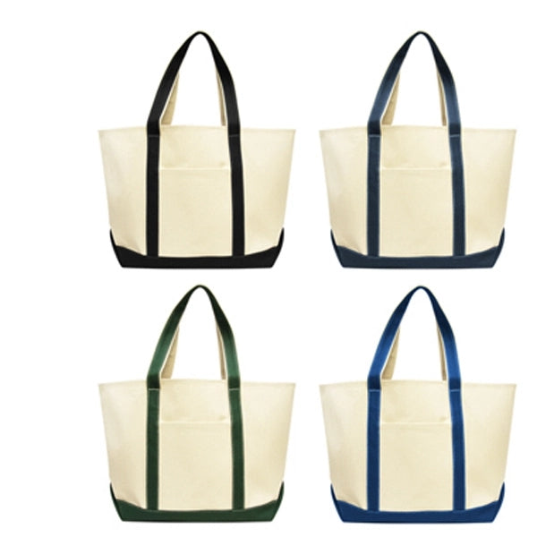 Heavy Duty XL 16oz Cotton Canvas Boat Tote Bag