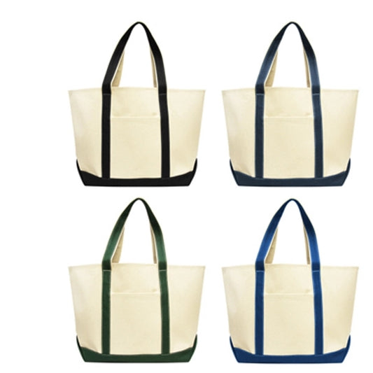 Heavy Duty XL 16oz Cotton Canvas Boat Tote Bag