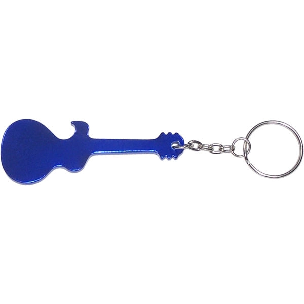 Guitar shape bottle opener keychain