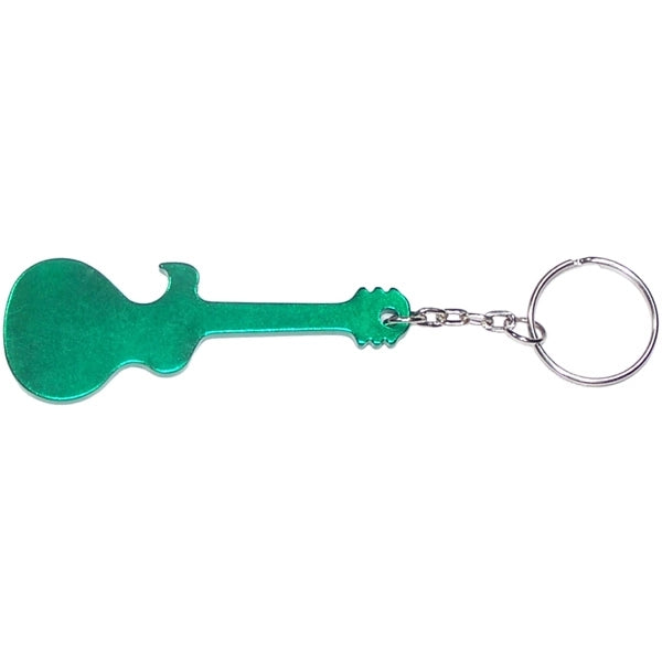 Guitar shape bottle opener keychain