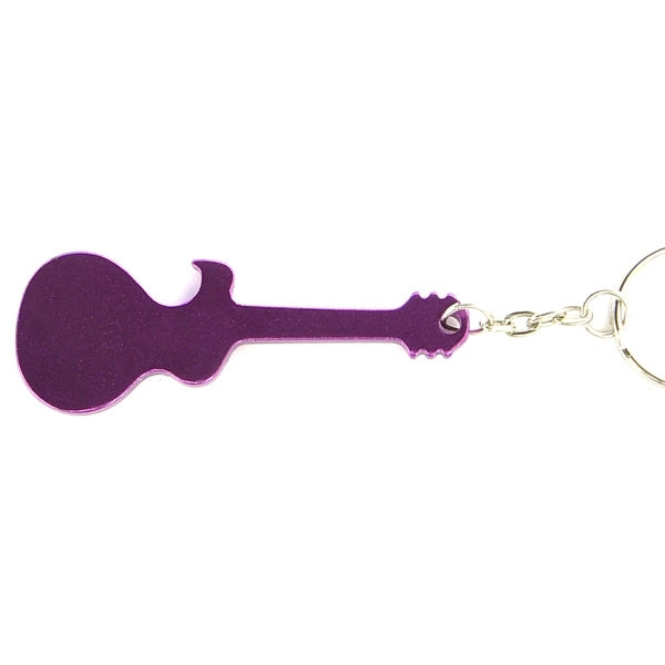 Guitar shape bottle opener keychain