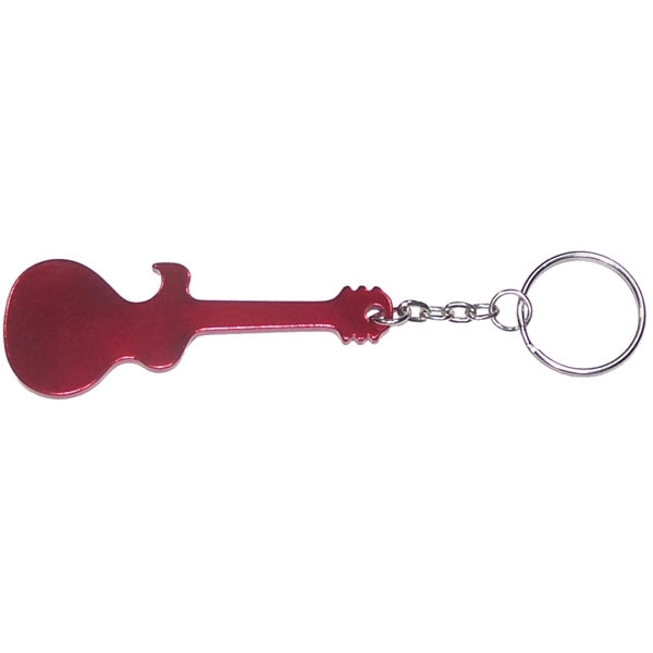 Guitar shape bottle opener keychain