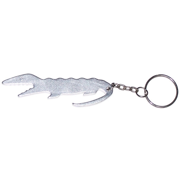 Alligator shape bottle opener keychain