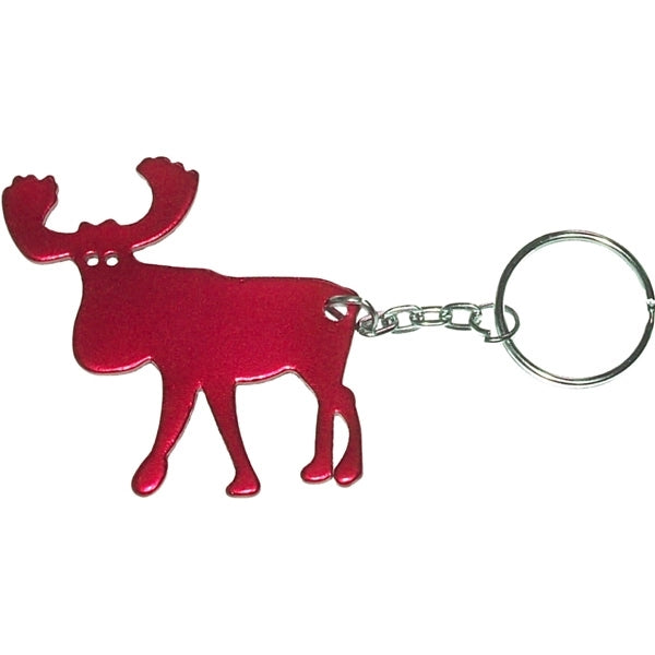 Elk shape bottle opener key chain