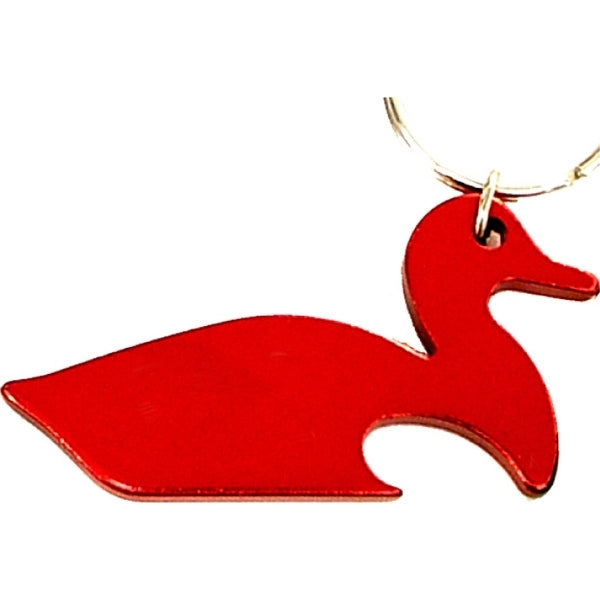 Duck shape bottle opener key chain