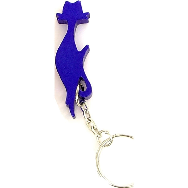 Cat shape bottle opener key chain