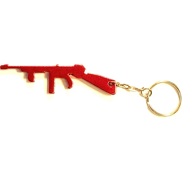 Rifle shape bottle opener key chain