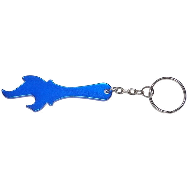 Torch shape bottle opener keychain